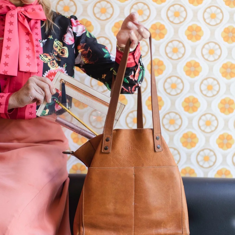 Kelly Moore Tan Leather Tote